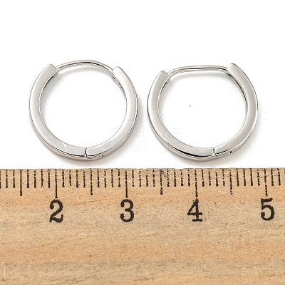 Brass Hoop Earrings EJEW-L211-08C-P-1