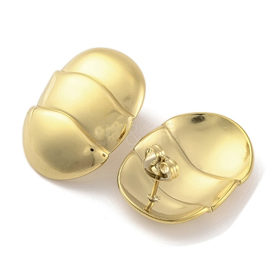 Ion Plating(IP) 304 Stainless Steel Stud Earrings for Women EJEW-N054-22G-1