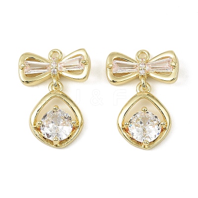 Brass Micro Pave Cubic Zirconia Pendants LS-KK-C107-20B-G-1
