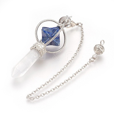 Natural Lapis Lazuli Dowsing Pendulums KK-F756-06C-1