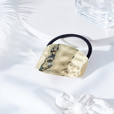 1Pc Zinc Alloy Hair Ties OHAR-LP0002-07G-1