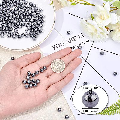 Non-magnetic Synthetic Hematite Beads Strands G-OC0001-46-1