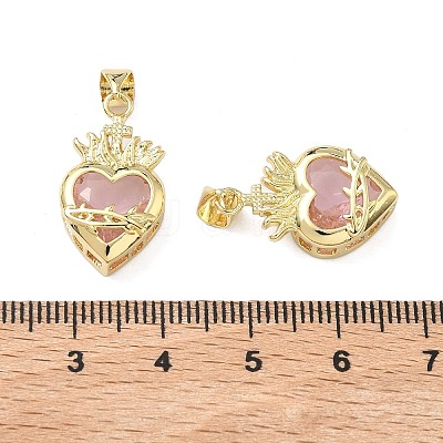 Brass Micro Pave Cubic Zirconia Pendants KK-F930-27A-G-1