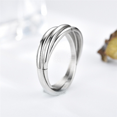 Stainless Steel Trinity Interlocking Finger Rings FS-WG6D755-05-1