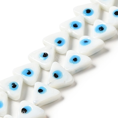 Evil Eye Handmade Lampwork Beads Strands LAMP-G154-05G-1