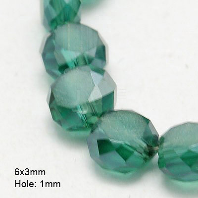 Electroplate Glass Beads EGLA-D028-11-1