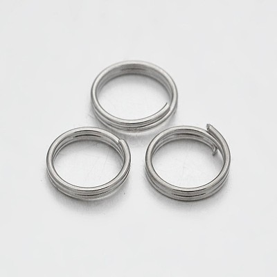 Brass Split Rings KK-E647-10P-8mm-1