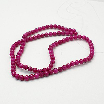 Natural Mashan Jade Round Beads Strands G-D263-4mm-XS12-1
