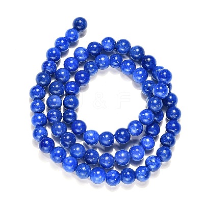 Natural Mashan Jade Round Beads Strands X-G-D263-6mm-XS08-1