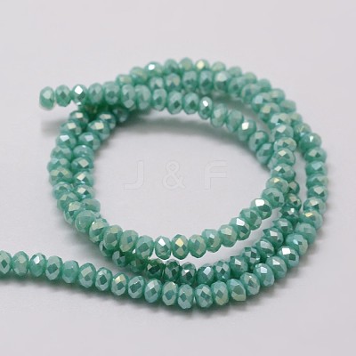Electroplate Glass Bead Strands X-GLAA-K016-2x3mm-07FR-1