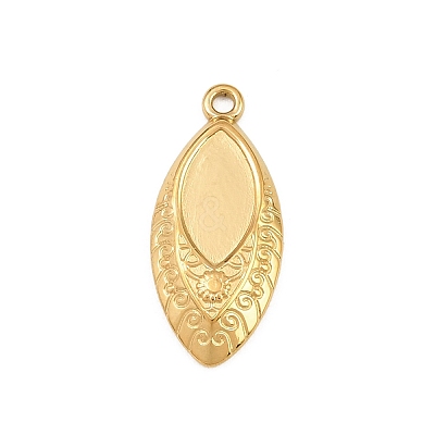 304 Stainless Steel Pendant Cabochon Settings SA-CBA038A-04G-1