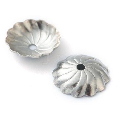 Non-Tarnish 304 Stainless Steel Bead Caps STAS-H149-26B-P-1