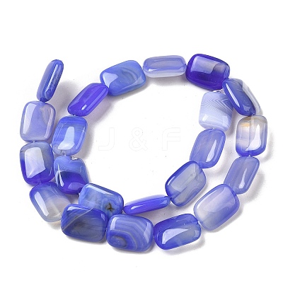 Natural Striped Agate/Banded Agate Beads Strands G-B137-B01-01E-1