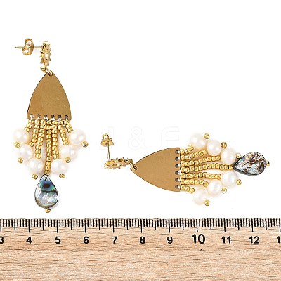 316L Surgical Stainless Steel Chandelier Earrings EJEW-MZ00767-1