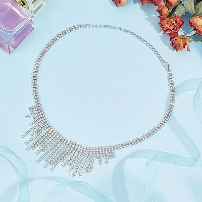 1Pc Zinc Alloy Bib Necklaces NJEW-FG0001-07-1