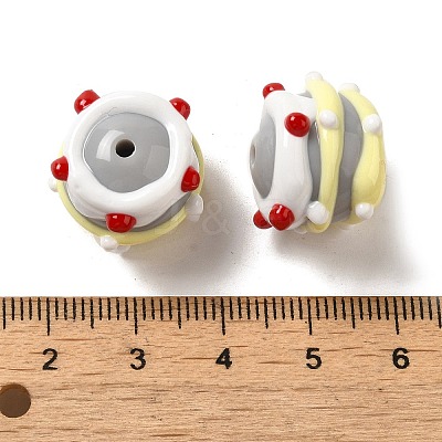 Hand Painted Acrylic with Enamel Beads MACR-K354-38B-1