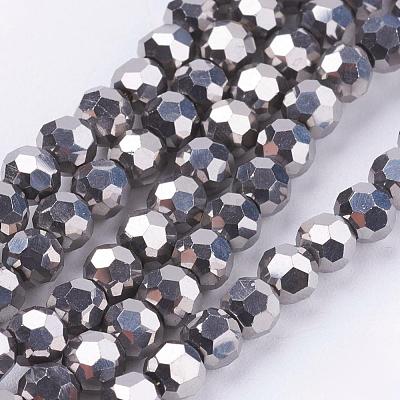 Electroplate Glass Bead Strands EGLA-R042-4mm-06-1