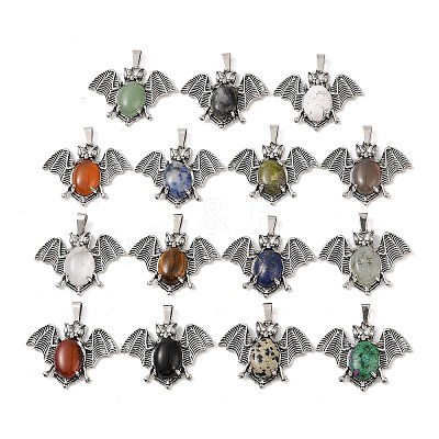 Natural Mixed Stone Pendants G-G871-02AS-A-1