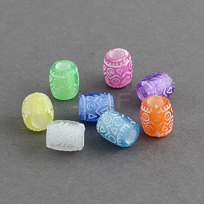 Transparent Acrylic European Beads X-OPDL-R112-M-1