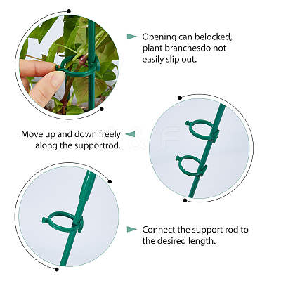 80Pcs Plastic Gardening Support Single Pole Buckle AJEW-DC0004-25-1