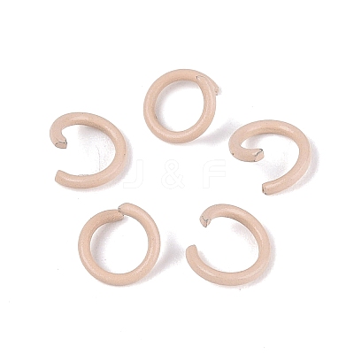 Spray Painted Iron Open Jump Rings IFIN-T017-04C-18-1