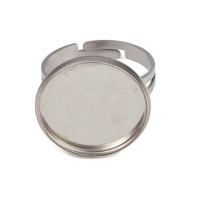 304 Stainless Steel Cuff Ring Components STAS-D372-06P-06-1
