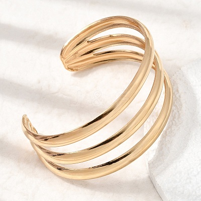 Boho 304 Stainless Steel 3-Line Cuff Bangles SA-CBA1E89-01A-G-1