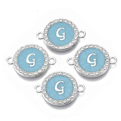 Alloy Enamel Links Connectors ENAM-TAC0003-01S-06G-1
