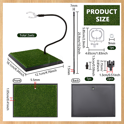 Adjustable Plastic Action Figure Display Holder ODIS-WH0030-317A-1