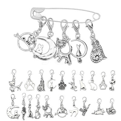 12Pcs 4 Style Iron Brooches HJEW-PH02467-1