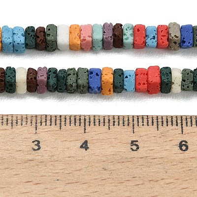 Synthetic Lava Rock Beads Strands G-A317-D01-01-1