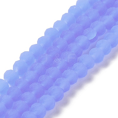 Imitation Jade Solid Color Glass Beads Strands EGLA-A034-J4mm-MD03-1