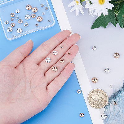 36Pcs 3 Style Ion Plating(IP) 202 Stainless Steel Beads STAS-DC0004-12-1