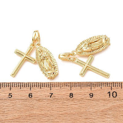 Religion Brass Pendants KK-CBA9CD4-01G-1