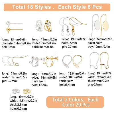 DIY Earring Making Findings Kit FIND-SC0002-20-1