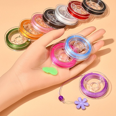 DIY 10 Rolls Strong Stretchy Beading Elastic Thread DIY-YW0005-88-1