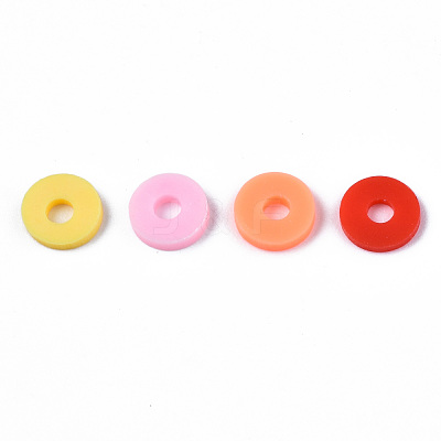 Handmade Polymer Clay Beads Strands CLAY-R089-6mm-T02B-16-1