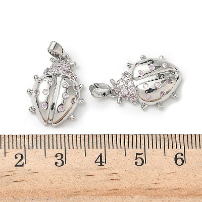 Brass Micro Pave Cubic Zirconia Pendants KK-I371-23P-1