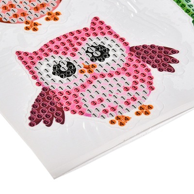 DIY Owl & Butterfly & Insect Diamond Painting Stickers Kits For Kids DIY-O016-10-1