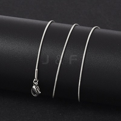 Tarnish Resistant 304 Stainless Steel Snake Chain Necklaces LS-NJEW-F196-14P-1