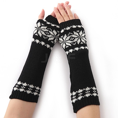 Polyacrylonitrile Fiber Yarn Knitting Long Fingerless Gloves COHT-PW0001-17B-1