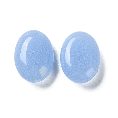 Synthetic Luminous Stone Flat Oval Palm Stone G-B063-02B-1