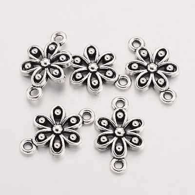 Tibetan Style Alloy Flower Links connectors X-TIBE-Q037-009-RS-1