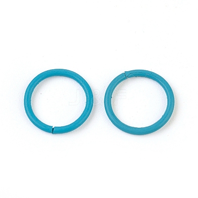 Spray Painted Iron Open Jump Rings IFIN-F149-B02-1