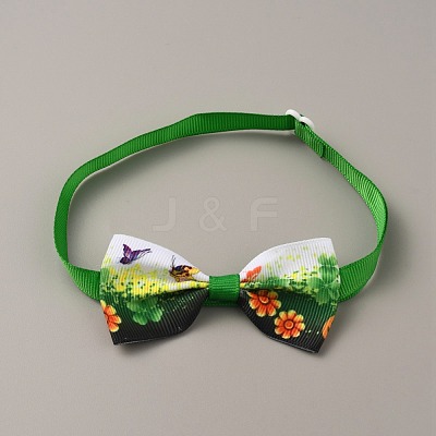 Adjustable Cloth Pet Bow Ties AJEW-WH0258-563M-1