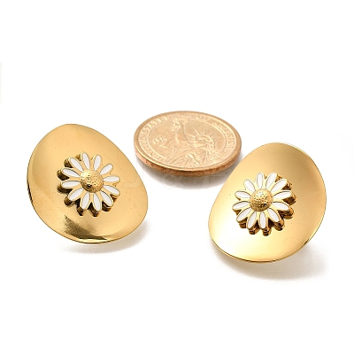 304 Stainless Steel Stud Earrings EJEW-H146-02G-1
