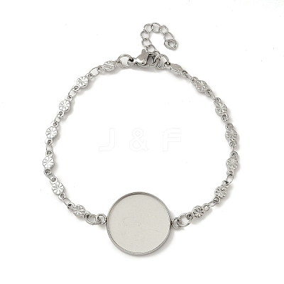 304 Stainless Steel Link Chain Bracelet Making STAS-K252-20A-P-1