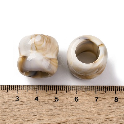 Two Tone Opaque Acrylic Beads OACR-Z025-01B-1