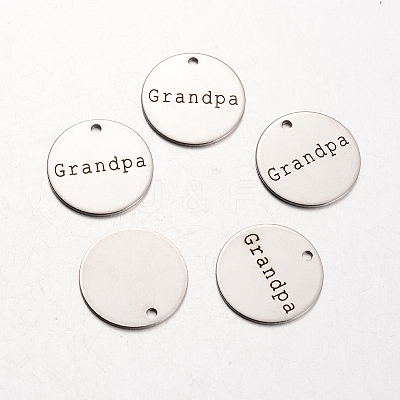 Non-Tarnish Spray Painted 201 Stainless Steel Family Theme Pendants STAS-I048-B04-1