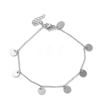 304 Stainless Steel Cable Chain Bracelets for Women BJEW-A036-25P-1